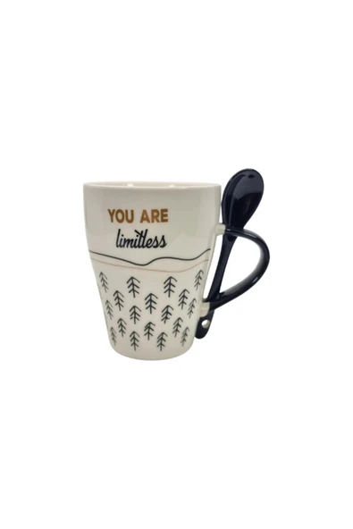 Tohana Motivasyon Hediyelik Kaşıklı Seramik Kupa ürün görseli 1