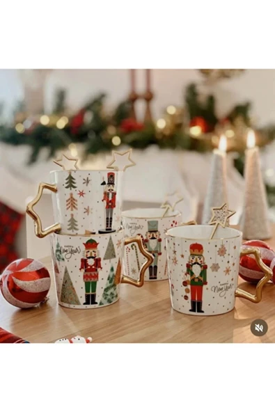 Tohana Kurşun Asker Yıldız Kaşıklı Porselen Kupa Star Solider 350 ML - Resim 5