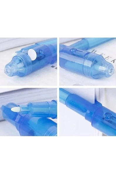 Dörtel Tedarik Işıklı Sihirli Görünmez Kalem Şeffaf - Resim 3