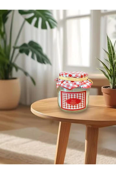 Dörtel Tedarik Vakumlu Kapaklı Kokulu Dekoratif Cam Kavanoz Mum ürün görseli 1