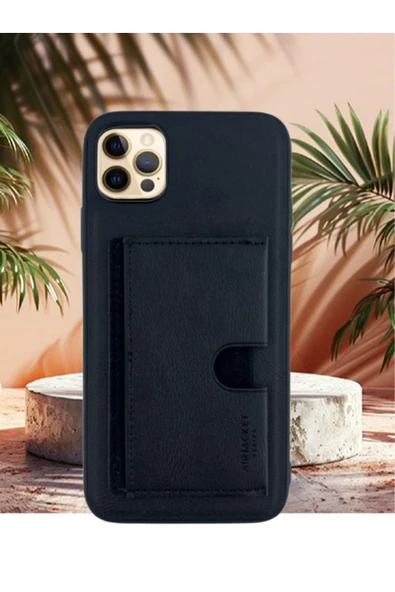 DEERDERİ Kartlıklı Tutacaklı İphone Hakiki Deri Koruyucu Kılıf Iphone 13 Pro - Resim 2