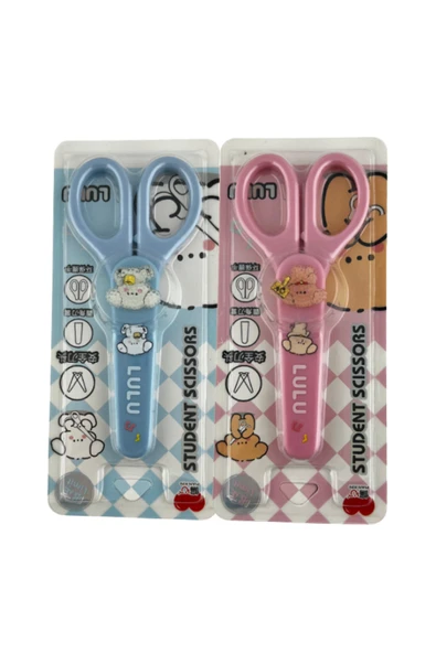 Dörtel Tedarik Mavi Pembe Ayıcık Öğrenci Makası 1 Adet ürün görseli 1