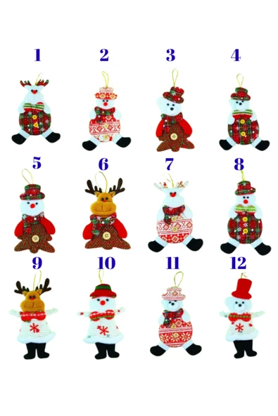 Bam Figürlü Tekstil Yılbaşı Süsü Çam Ağacı Süsü 1741 ürün görseli 1