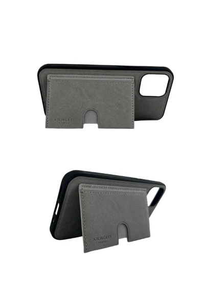 DEERDERİ Kartlıklı Tutacaklı İphone Hakiki Deri Koruyucu Kılıf Iphone 16 - Resim 3