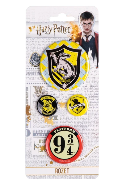 GiFi Rozet & Broş Harry Potter Hufflepuff 4 Adet Warner Bros. Lisanslı ürün görseli 1