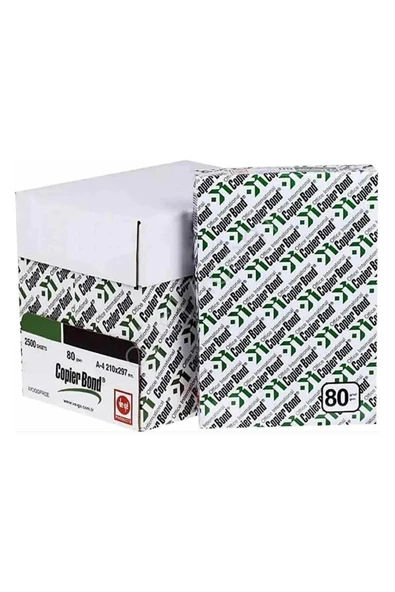 Copier bond A4 80 Gr/m² Fotokopi Kağıdı 5 Paket 2500 Adet A4 80 gr Fotokopi Kağıdı 1 Koli ürün görseli 1