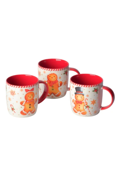 Tohana Kurabiye Adam Temalı Özel Tasarım Kağıt Paketli Porselen Kupa - Resim 4