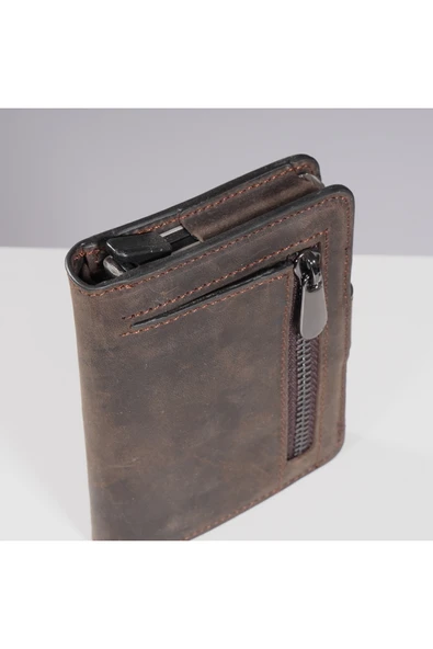 DEERDERİ Thyke Vintage Deri Cüzdan Kartlık - Resim 4