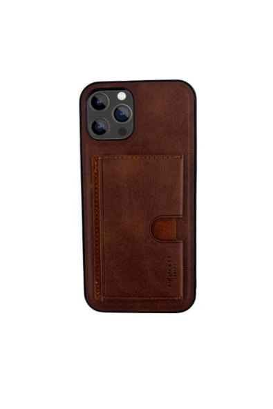 DEERDERİ Kartlıklı Tutacaklı İphone Hakiki Deri Koruyucu Kılıf Iphone 16 - Resim 3