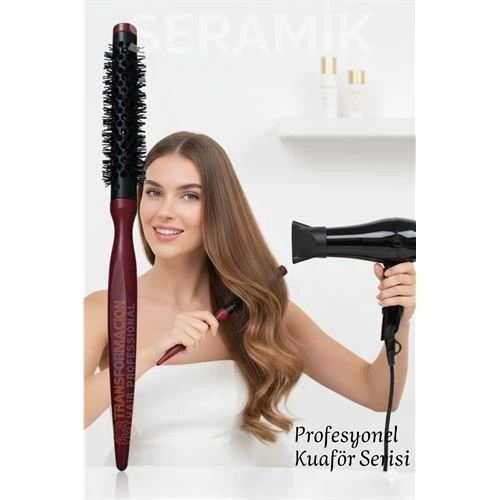 Profesyonel Kuaför 25 mm Ceramic Ionic Nano Fön Fırçası – 26 cm Uzunluk, Profesyonel Kuaför Serisi ürün görseli 1