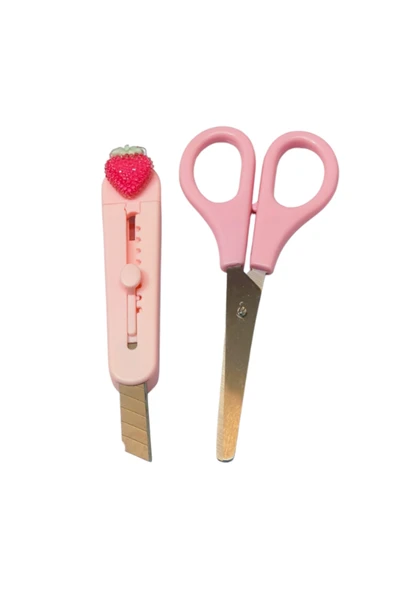 Dörtel Tedarik Ayı Astronot Öğrenci Makası + Mini Maket Bıçağı - Resim 3