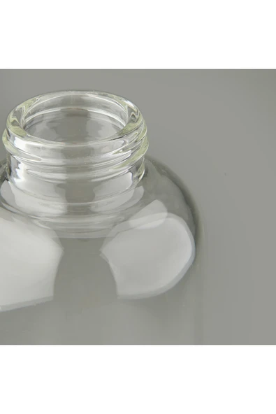 Tohana H2O Bambu Kapaklı Cam Matara - Şeffaf / Açık Kahverengi - 750 ml - Resim 3