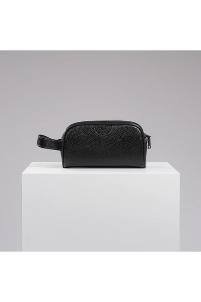 DEERDERİ Zeus Hakiki Deri & Vintage El Çantası Siyah - Resim 4