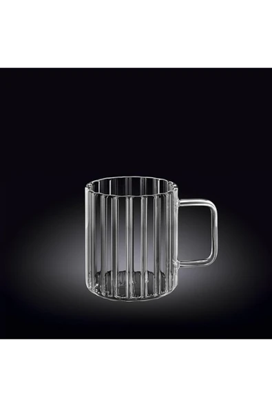 Cambu Line Double Espresso Fincanı Kulplu Borosilikat 4'lü Cam Fincan Seti 150 ML ürün görseli 1