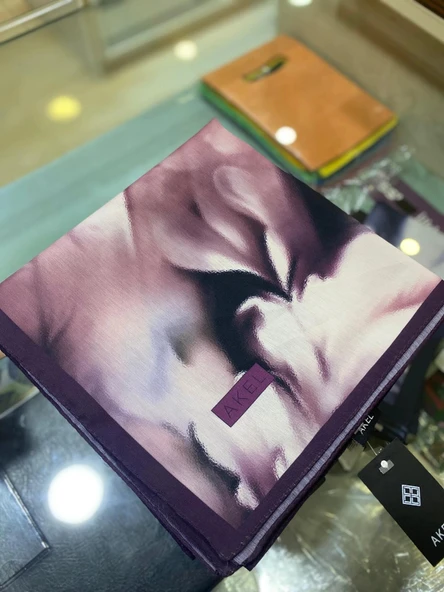 AKEL DESENLİ FRANSIZ İPEĞİ EŞARP 01-4 ürün görseli 1