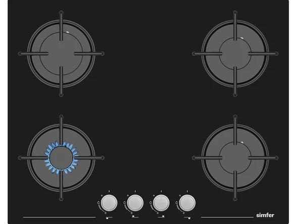 Simfer 8 Fonksiyon Siyah Multi Turbo Dijital 2'li Ankastre Set (7381 Fırın + 3653 Ocak) - Resim 3