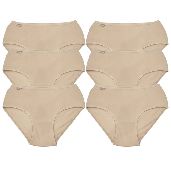 Tutku 922 Ribana Kadın Bato Külot 6'lı Ten XXL ürün görseli 1