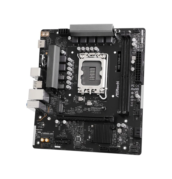 Asrock H810m-h 6400mhz Ddr5 Soket 1851 M.2 Usb 3.2 Hdmı Matx Anakart - Resim 4