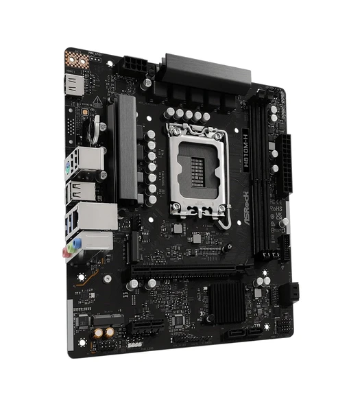 Asrock H810m-h 6400mhz Ddr5 Soket 1851 M.2 Usb 3.2 Hdmı Matx Anakart - Resim 3