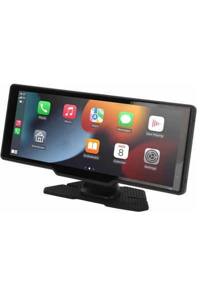 Leerfei Lf-1026 Taşınabilir HD Dokunmatik Ekranlı Kablosuz Araç Multimedya Oynatıcısı -CarPlay Android Auto Geri Görüş K - Resim 2