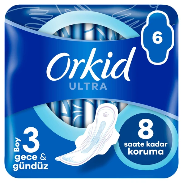 Orkid Ultra Gece Boy 3 Hijyenik Ped 6'lı ürün görseli 1
