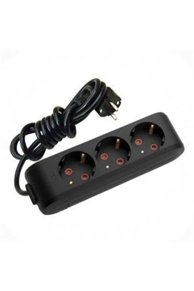 VİKO Üçlü Topraklı Kablolu 3 Metre Siyah ürün görseli 1