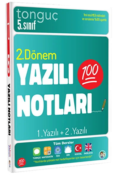 5. Sınıf 2. Dönem Yazılı Notları / Kolektif / Tonguç Akademi / 9786254222122 ürün görseli 1