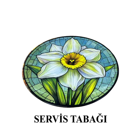 Seramik Servis Tabağı Dijital Baskılı Desen 6’lı Set Şık ve Dekoratif - Resim 2