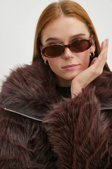 Deri Garnili Lolita Mont Kahve - Resim 4