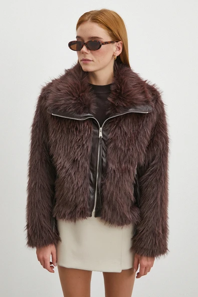 Deri Garnili Lolita Mont Kahve - Resim 6