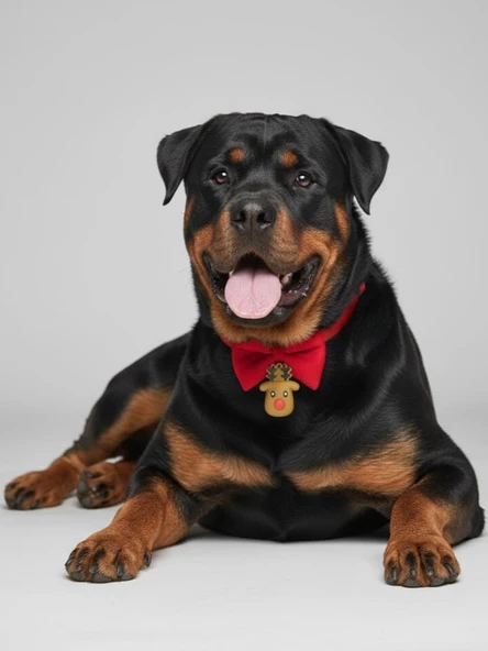 Yılbaşı Geyiği Köpek Papyon Tasması | Kırmızı Fiyonk Boyun Aksesuarı | Noel Temalı Köpek Süsü | Orta ve Büyük Irklar İçin - Resim 6