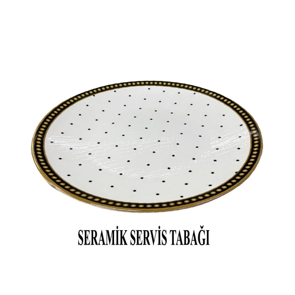 Seramik Servis Tabağı Dijital Baskılı Desen 6’lı Set 26 cm Şık Dekoratif - Resim 2