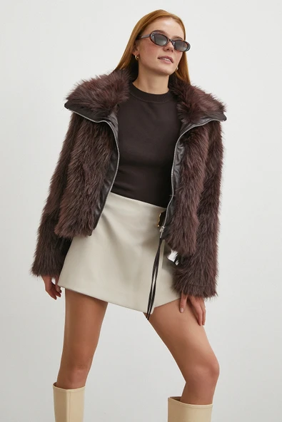 Deri Garnili Lolita Mont Kahve ürün görseli 1