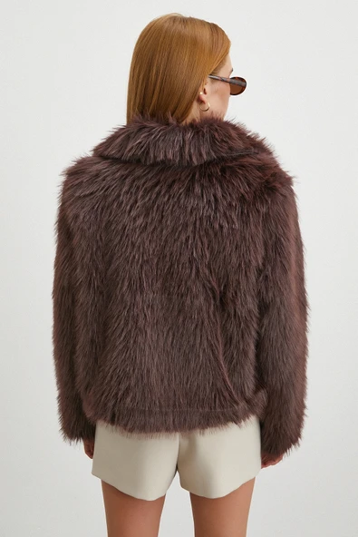 Deri Garnili Lolita Mont Kahve - Resim 5