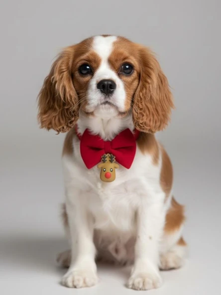 Yılbaşı Geyiği Küçük Irk Köpek Papyon Tasması | Kırmızı Fiyonk Boyun Aksesuarı | Noel Temalı Köpek Süsü - Resim 6