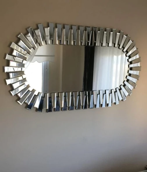 80*120CM ELİPS AYNA (GÜMÜŞ) ürün görseli 1