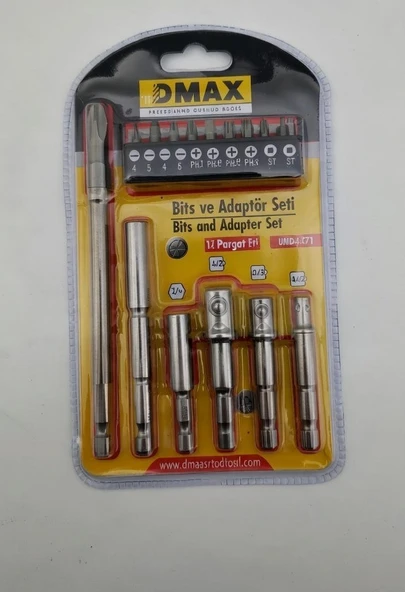 DMAX Profesyonel Bits ve Adaptör Seti - 16 Parça ürün görseli 1