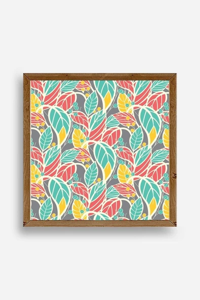 Yaprak Ahşap Çerçeveli Tablo ürün görseli 1