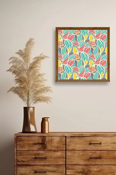 Yaprak Ahşap Çerçeveli Tablo - Resim 2