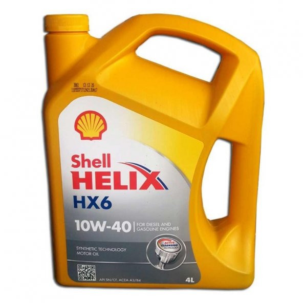 Shell Helıx Hx6 10W40 4 Lt Yarı Sentetik Motor Yağı ( Üretim tarihi :2019 ) Shell-8692591248699