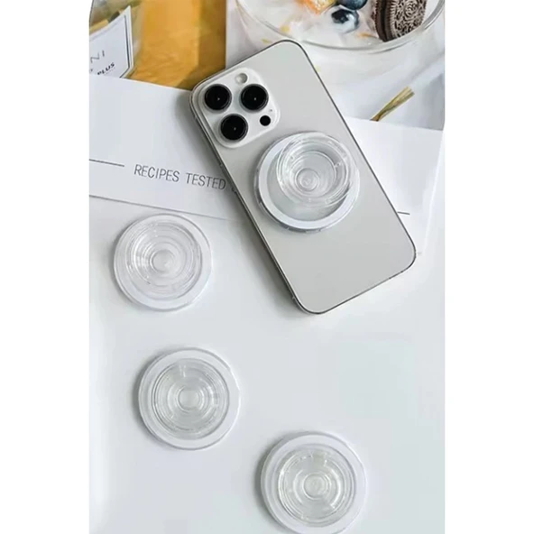 Kickstand Simli Magsafe Stand - Siyah - Resim 2