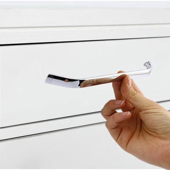 Mobilya Mutfak Dolabı Çekmece Dolap Kapak Kulpu Düz Metal Kulp Kulbu Kulpu Krom 192 mm - Resim 3