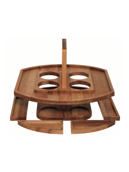 Bira İçecek Sunum Tabağı Doğal Ahşap Çerez Tabağı(KAYIN / GÜRGEN) Ahşap Rengi AHŞAP - 5 ADET - Resim 4