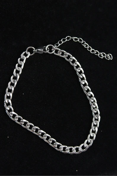 idimilla 316L Çelik Klasik Model Gümüş Renk Erkek Bileklik ürün görseli 1