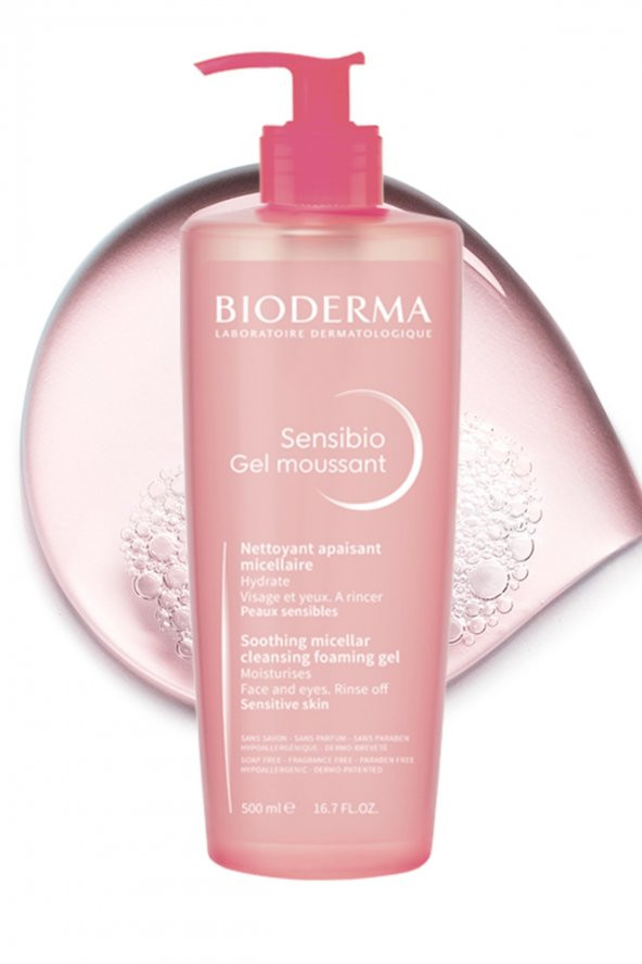 Bioderma Sensibio Foaming Cilt Temizleme Jeli 500 ml.