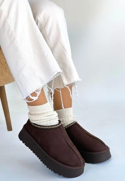 idimilla Foyk Kahverengi Süet Bot - Resim 3