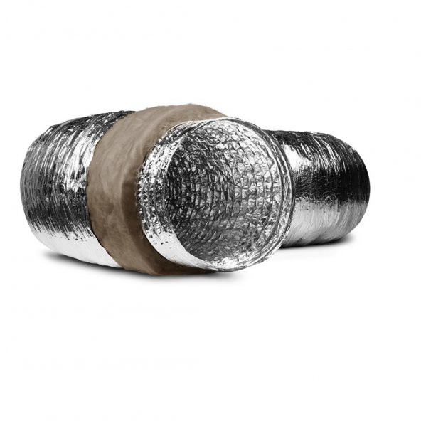 315mm 10mt Afs Tam Esnek Flexible Isı İzolasyonlu Alüminyum Hava Kanalı Şofben Davlumbaz Borusu 10 Metre Yerli Üretim AGMair - 3