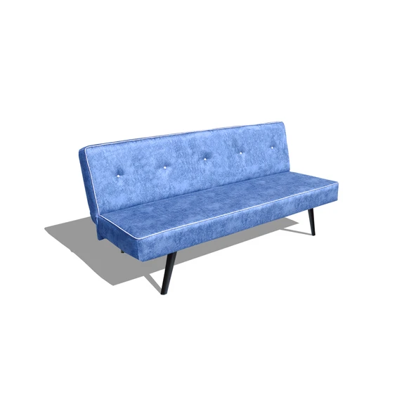 Best Yataklı Çelik İskelet Sünger Kanepe - Mavi ürün görseli 1