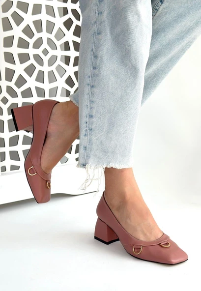 idimilla Cande Pudra Cilt Topuklu Ayakkabı - Resim 2