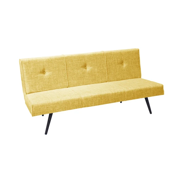 Best Yataklı Çelik İskelet Sünger Kanepe (Keten Kumaş) - Kiremit ürün görseli 1